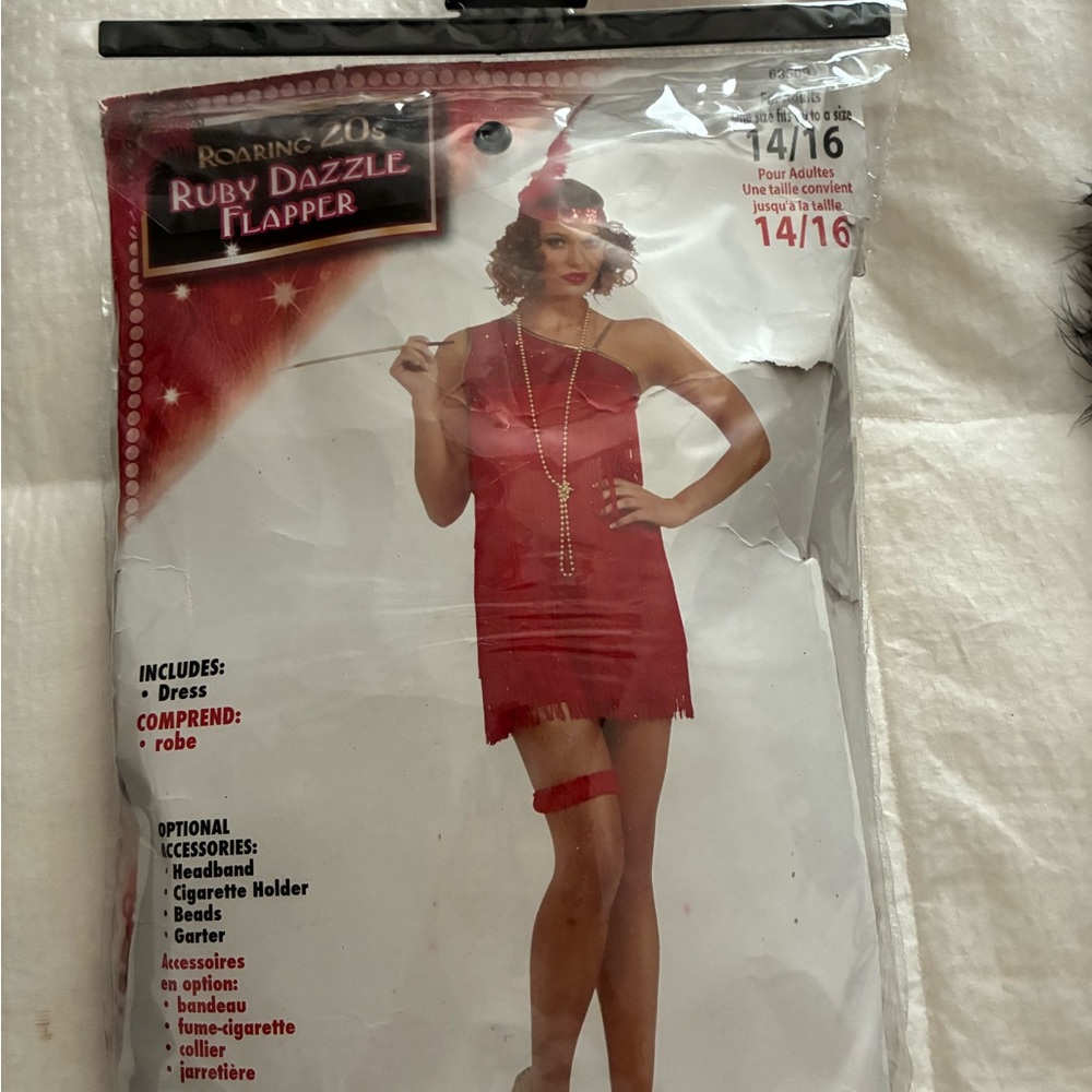 Ruby Dazzle Flapper Costume Dress - image 1